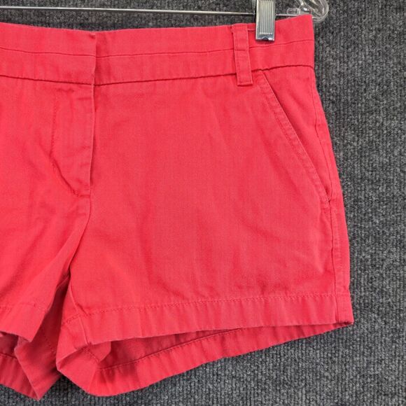 J. Crew Womens Chino Shorts Pink Size 2 Slash Pockets Cotton - Picture 7 of 11